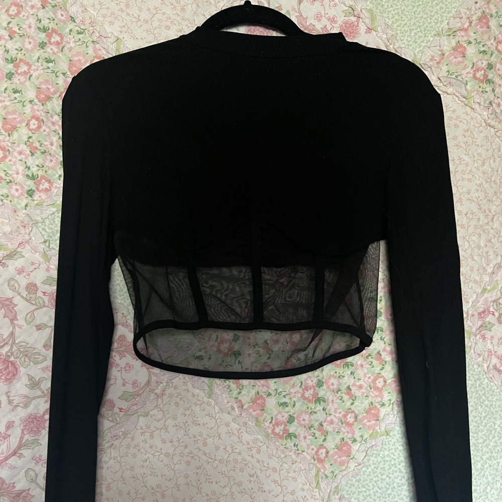 Shein Black Mesh Going-Out Top